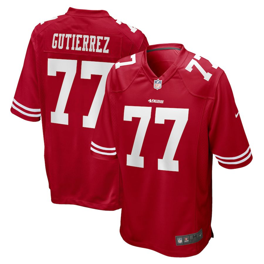 Men San Francisco 49ers #77 Alfredo Gutierrez Nike Scarlet Game NFL Jersey->san francisco 49ers->NFL Jersey